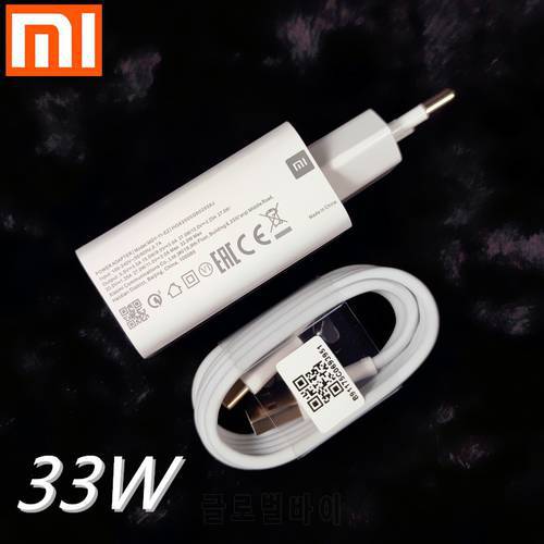 Xiaomi Fast charger 33W Turbo charge adapter Original 27W USB type C cable For Xiaomi 10 11 redmi note 9 10 pro K30 40