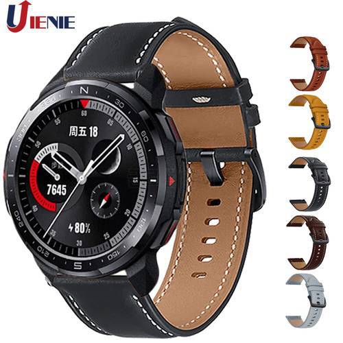For Honor Watch GS Pro Strap Leather Band Magic 2 46mm/gt 2 Pro Watchband 22mm Sport Replacement Wristband Bracelet correa