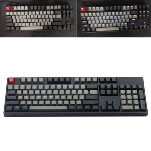Double Color Mechanical Keyboard Keycaps 108PCS Light Transmitting Key Cover for Cherry MX GK61 64 84 96
