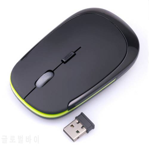2.4Ghz 4-Buttons Ultra-thin Wireless Mouse Wireless Mouse Mice Mute Mouse Silent Mouse Adjustable DPI for Notebook PC
