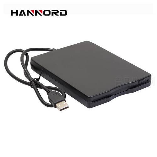Hannord Portable 3.5inch Mobile USB Floppy Disk Drive 1.44M External Diskette FDD for Laptop Computer PC USB Drive Plug and Play
