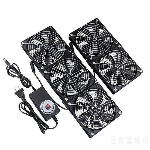 120mm x 25mm Cooling fan with Speed Controller 12V 220V Computer Chassis Workstation Radiator 12cm High Speed Violent Server Fan