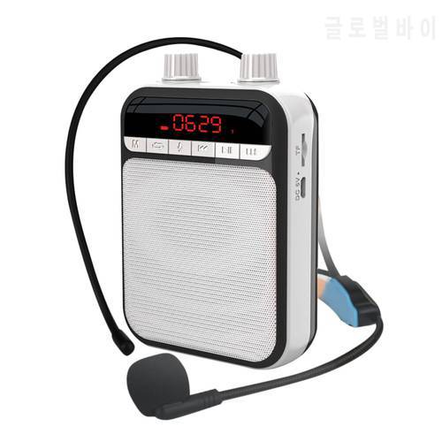 Portable Voice Amplifier with Headset Microphone Wireless Personal Bluetooth-compatible Speaker for Teachers Tour Guides Trainer