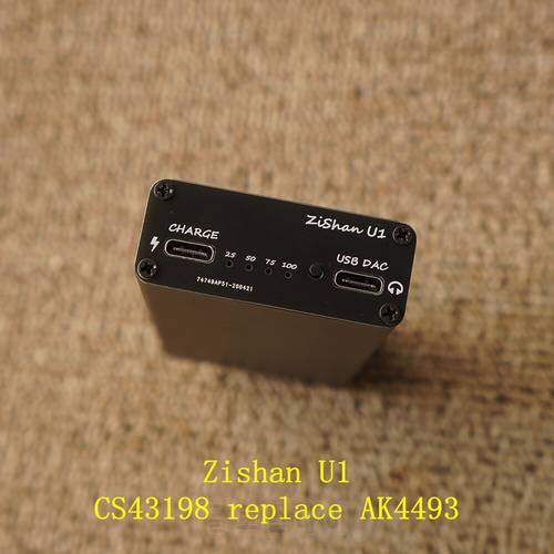 Zishan U1 HIFI DSD128 Portable USB DAC 4200mAh Fast Charge Power Bank with CS43198 ES903 Chip Decoder Amanero XMOS Support Type