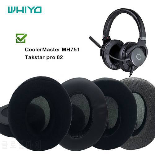 Whiyo Soft Velvet Replacement EarPads for CoolerMaster MH751, Takstar pro 82 Headset Cushion Cover Bumper Pads
