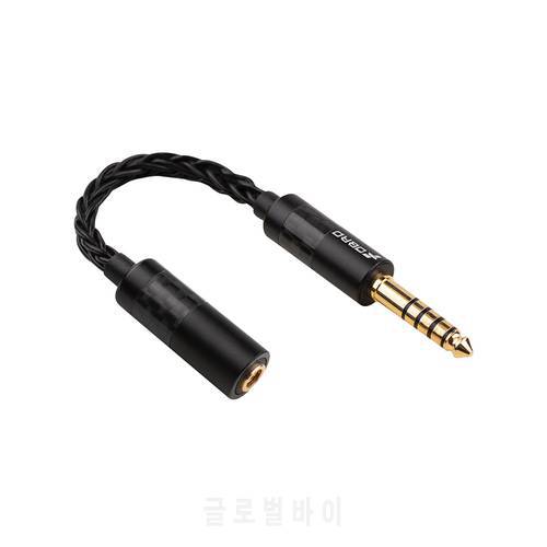 8 Core Adapter Oxygen Copper Silver-plated Connector Carbon Fiber Male Conversion Cable Earphone Balanced Stereo Audio Cable