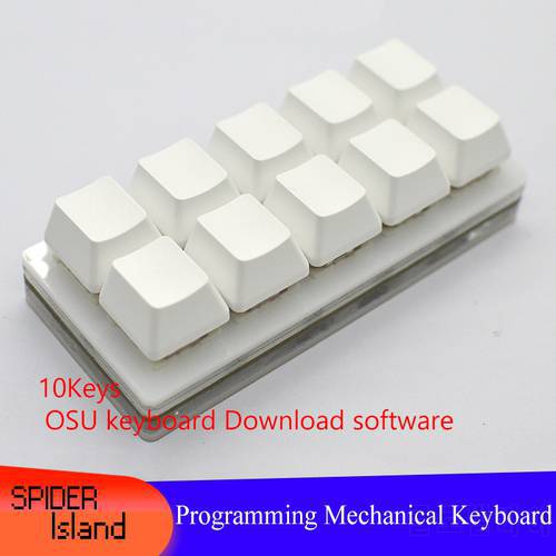 DIY Programmable Mechanical Keyboard 10 keys Macro keypad Blue / Red Switch DIY USB Programming Shortcut Outemu Hot swap OSU
