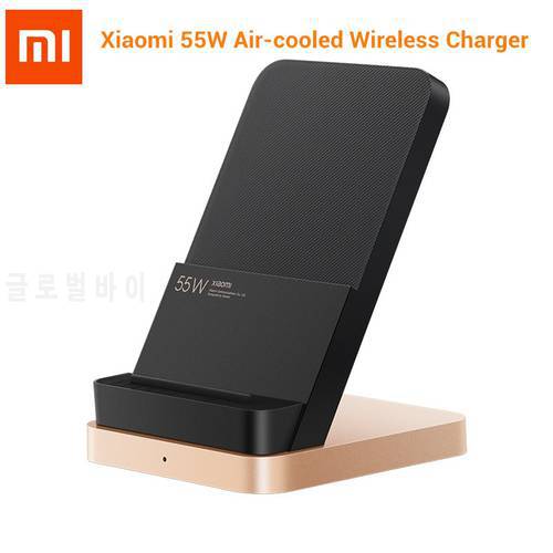 Original Xiaomi Vertical Air-cooled Wireless Charger 55W Max Fast Charging Qi Stand For Xiaomi 12/11/10 For iPhone/Samsung