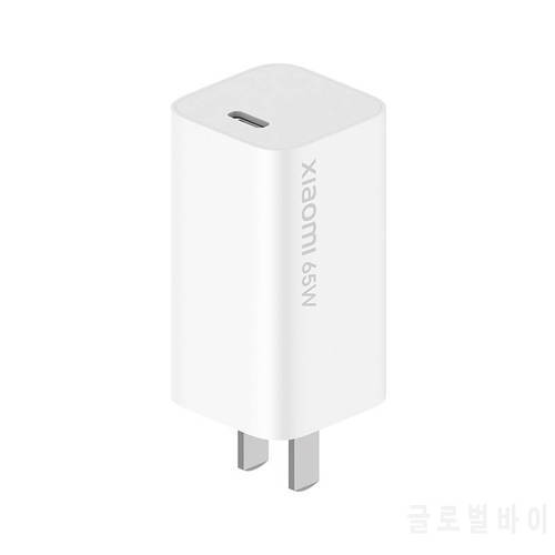 Original Xiaomi Mi 65W Fast Charger with GaN Tech for Xiaomi 10 Pro 50W Max 45 Minutes Fully 100% Charged