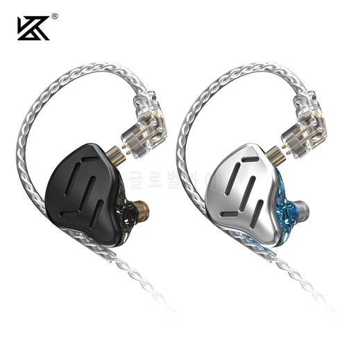 KZ ZAX 7BA+1DD 16 Units HIFI In Ear Monitor Hybrid Hechnology Earphones Noise Cancelling Earbuds Music Headsets KZ ZSX ZS10 PRO