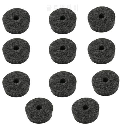 10pcs Drum Kit Cymbal Slices Felt Pads Protection Effect Percussion Accessories Reduce Radium Sheet and Metal Collision