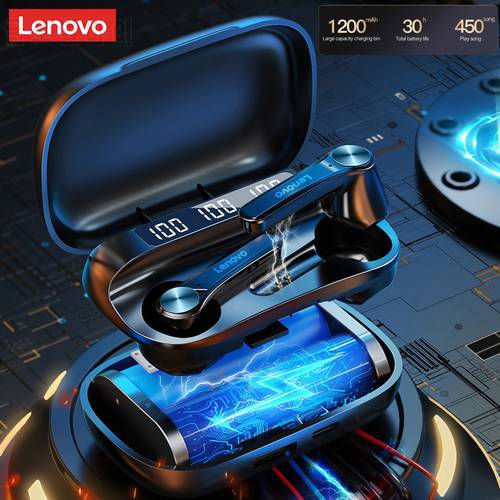 Fastship 100% Original Lenovo Wireless Headphones QT81 TWS True BluetoothTouch Control LED Display Big Battery Large Stock