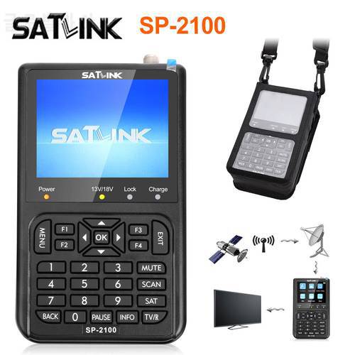 SATLINK SP-2100 HD Sat Finder DVB S/S2 Satfinder MPEG-2/4 Digital Satellite Finder Meter with 3.5 Inch LCD Screen pk WS 6906