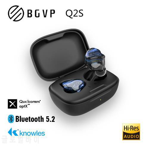 BGVP Q2S TWS QCC3040 Qualcomm Knowles 3D Hifi Music Custom Wireless Bluetooth 5.2 Wireless Headset Sports Binaural Earphones