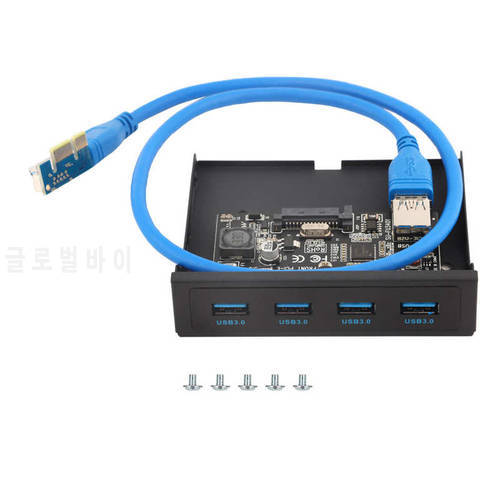 PCI-E to 4xUSB3.0 for NEC720201 Chip Front Floppy Bay Adapter Expansion Riser Card