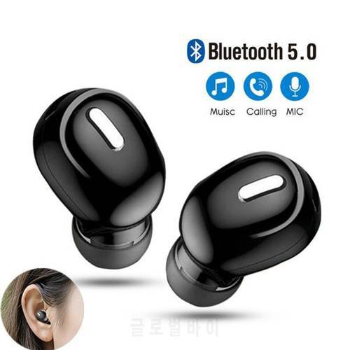 Mini In-Ear Earphones Sport Headsets With Microphone Wireless 5.0 Headphones Handsfree Stereo Earbuds For All Phones