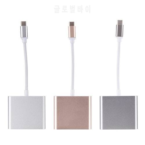 Portable 3 in 1 USB 3.1 HUB Converter Aluminum Alloy USB3.0 Type-C PD 4K HDMI-compatible Adapter For Computer PC Audio Connecti
