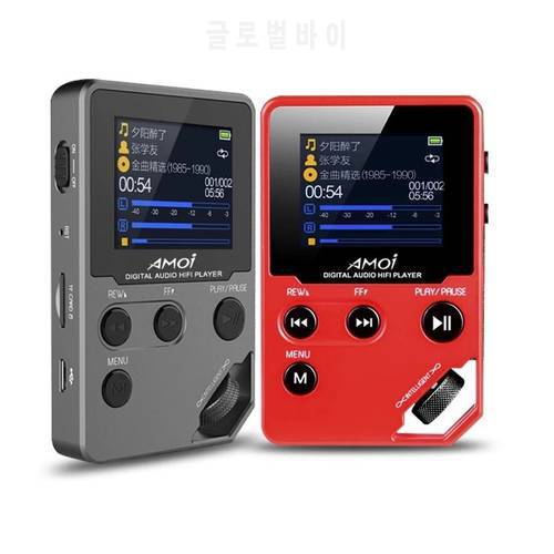 Amoi C10 Hifi MP3 Music Player 1.8inch HD Lossless Mini Sports Track Wheel Walkman With DAC DSD FM Radio E-book Recorder Video
