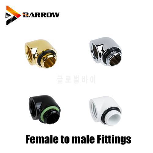 6PCS Barrow G1/4 90 Degree Fittings Elbow , Water Cooling Adaptor, Water cooling Build Fittings ( Female to male ) TDWT90-B01