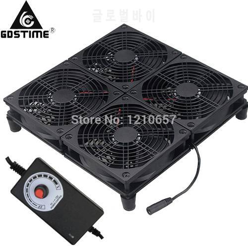 120MM 4 Cooling Fans Modem TV Box Gaming Router Radiator Base Adjustable Power Adapter Laptop Cooler Stand For ASUS GT RT-AC5300