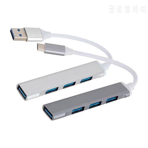 4-Port USB Hub Portable 5Gbps Data HUB Splitter Aluminum Docking Station Adapter Dongle for Keyboard Printer Laptop Game Console