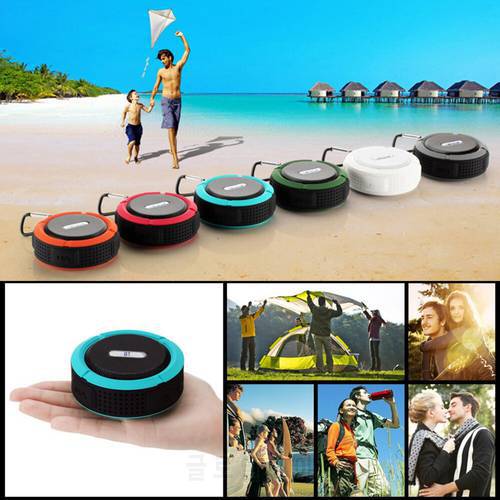 C6 Mini Wireless BT 5.0 Speaker IP65 Outdoor Waterproof Portable Sound Box Hands-free with Microphone USB Rechargeable