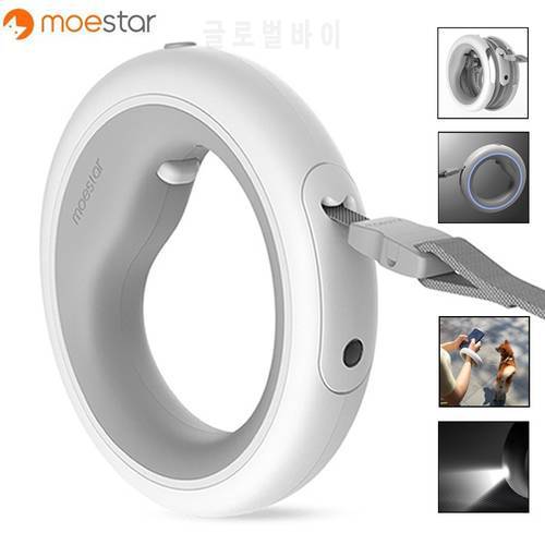 2022 Updated MOESTAR Retractable Pet Leash Ring Flexible 3.0m Dog Traction Rope Pet Collar LED Night Light From Youpin
