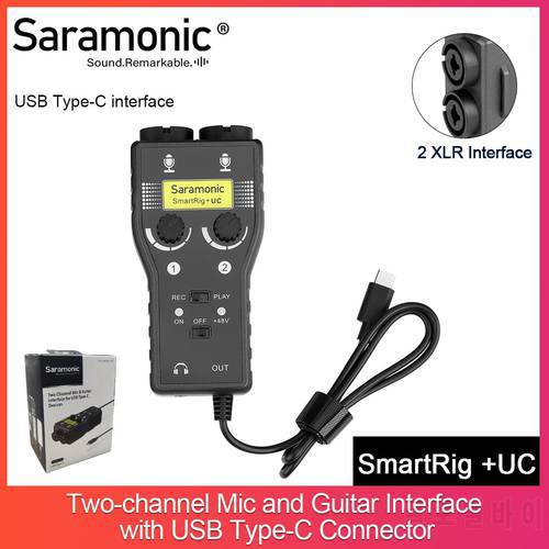 Saramonic SmartRig+ UC 2-Track XLR & 3.5mm Microphone Mixer + Guitar Audio Interface for USB Type-C Devices