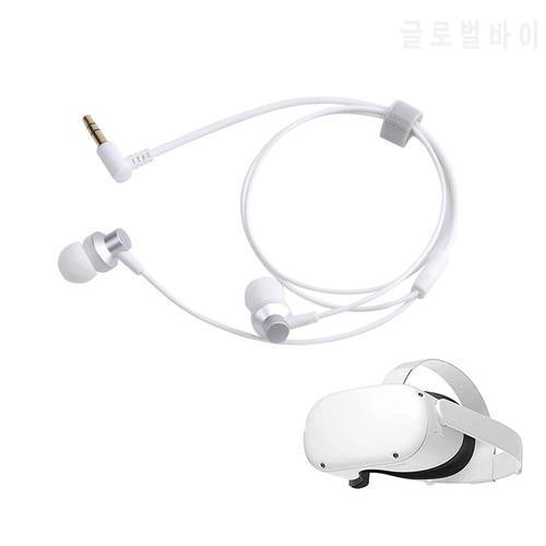 Stereo In-ear Headphones For Oculus Quest 2 VR Headset Comfortable Firm Headphone 3D 360-degree Sound Earphones VR Accessories