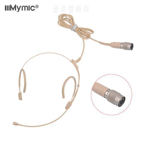Upgrade Version Electret Condenser Headworn Headset Microphone Ear Hanging Mini 4Pin For Audio Technica Body-Pack Thick Cable