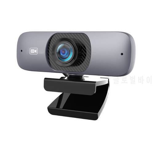 New 2K Best Webcam 1080P Drive-Free Microphone For PC 120° Wide Angle 2K UHD 2560*1440P Web Camera with Microphone USB Web Cam