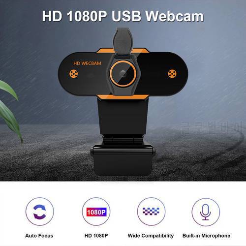1080P HD Set Computer PC Webcam USB 2.0 Web Camera with Microphone Online Video for Household Computer Accessories