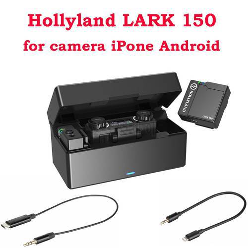 Hollyland LARK 150 Duo Solo Wireless Lavalier Microphone Mic 2.4G Hz Charging Box for DSLR camera smartphones iPone Android
