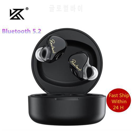 KZ SKS Black TWS Bluetooth 5.2 1BA+1DD Hybrid Earphones Game Sport Earbuds Touch Control Noise Cancelling Headset KZ Z1 S1 Z3