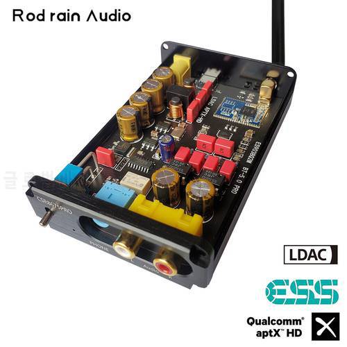 AkLIAM Rod Rain Audio ES9038Q2M QCC5125 USB DAC Wireless Receiver Sound DAC Board APTX-HD Lossless LDAC Decoder