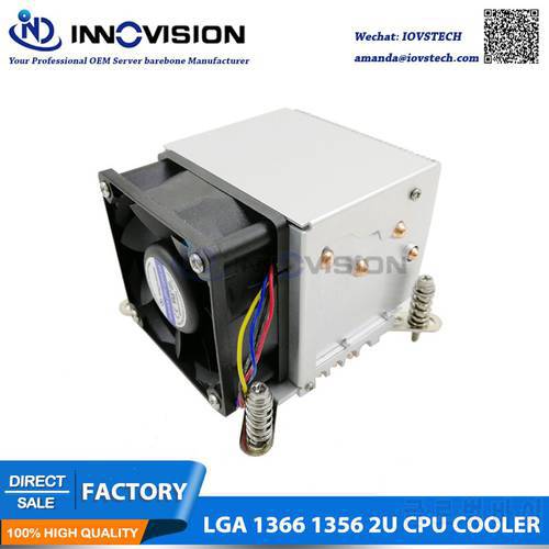 LGA1366 1356 CPU Cooler heatsink with four heating pipe for 2U/3u/4u server