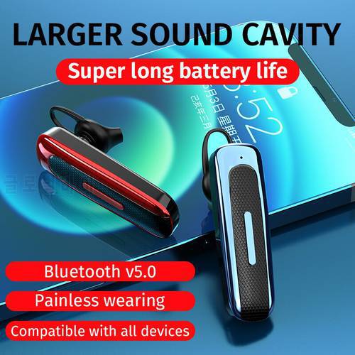 Bluetooth-compatible Headphone Wireless Business Earphone Handsfree Stereo Ear Hook Noise Reduction Headset For Driving Working