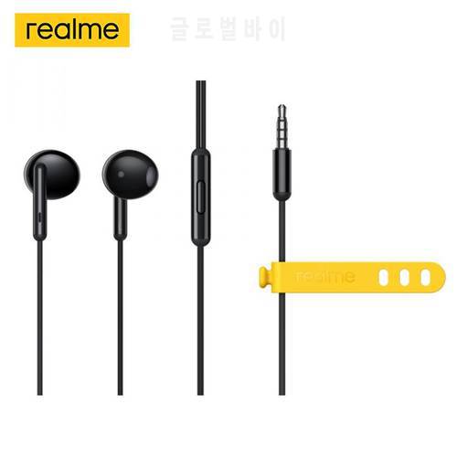 Realme Buds Classic Earphone 3.5mm Half In-Ear Wired Earbuds 14.2mm Large Driver Built-in Microphone Music Call Control
