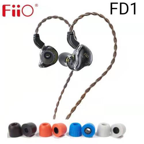 FiiO FD1 Beryllium Plated Hifi Dynamic Unit Detachable Cable Earphone in-ear 2pin 0.78mm Plug Changeable Wire Strong Bass