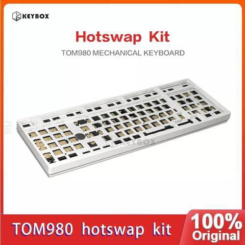 TOM980 Hot Swap Sodering Mechanical Keyboard Kit 3 Mode 2.4G Wireless Bluetooth RGB Compatiable With 3/5 Pins Switches 98 Layout