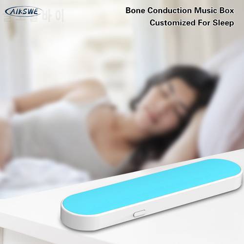 AIKSWE Bone Conduction Bluetooth Music Box Wireless Portable Speaker Stereo Bass Under Pillow Improve Sleep For TikTok Facebook