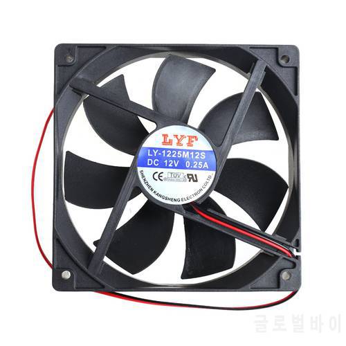 12cm High Speed Computer DC 12V 2Pin PC Case System Hydraulic Cooling Fan 12025