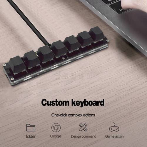 OSU Mini 7key Keyboard Photoshop Drawing Keyboard Support Red Switch Programming Macro Keypad Mechanical Keyboard