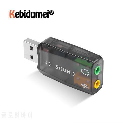 Portable External Usb To 3.5mm Mic Headphone Jack Stereo Headset 3d Sound Card Audio Adapter New Speaker Interface For Laptop