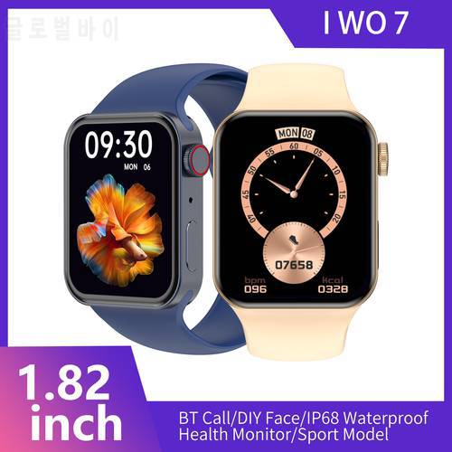 Original i WO Watch 7 Smartwatch Series 7 Bluetooth Call DIY Face Smart Watch Men Women Fitness For Androis iOS PK HW22 W46 W37