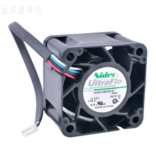 COOLING REVOLUTION W40S12BMD5-07 4cm 40mm fan 4028 12V 0.64A 4-wire 4pin air volume server power cooling fan