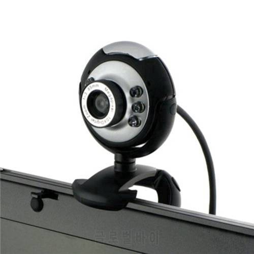 Webcam 480P For PC Laptop Desktop Computer USB Plug Rotatable 6 LED HD Webcam Video Online Class Webcam With Microphone