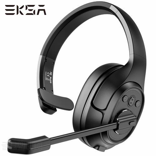 EKSA H1 Bluetooth 5.0 Headset Wireless Headphones With Mic Ai ENC Noise Cancelling Office Earphones For Driver Call Center Skype