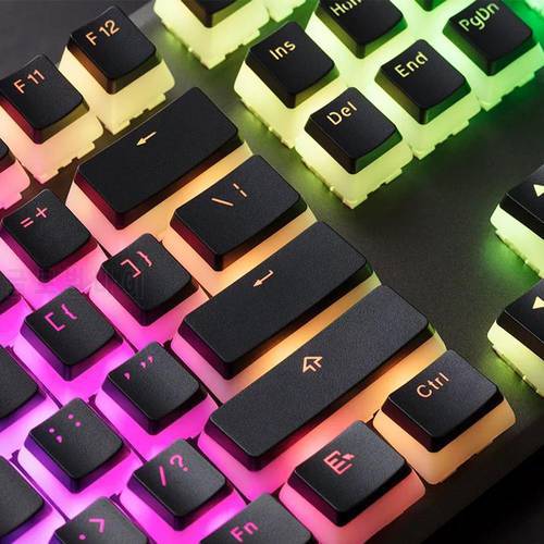 108pcs/set PBT OEM Transparent Pudding Keycaps For Gaming Mechanical Keyboard Double Color for CHERRY MX Switches Keyboard
