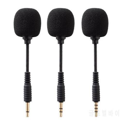 Mini Condenser Microphone 360 Degree Bent Clear Voice Microphone For Computer Laptop Phone Lound Speaker Universal Portable3.5mm